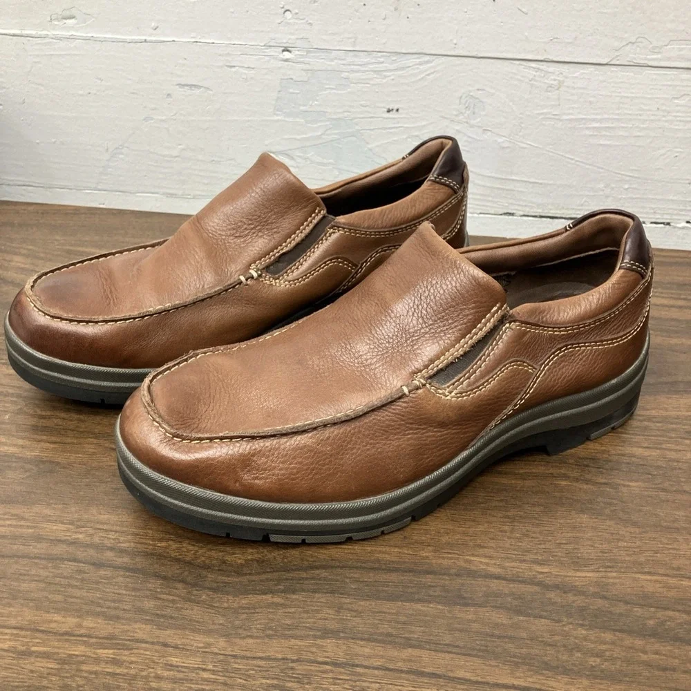 Johnston & Murphy XC4 Penn Slip-On Loafers Mens Cognac Brown Waterproof Size 9.5